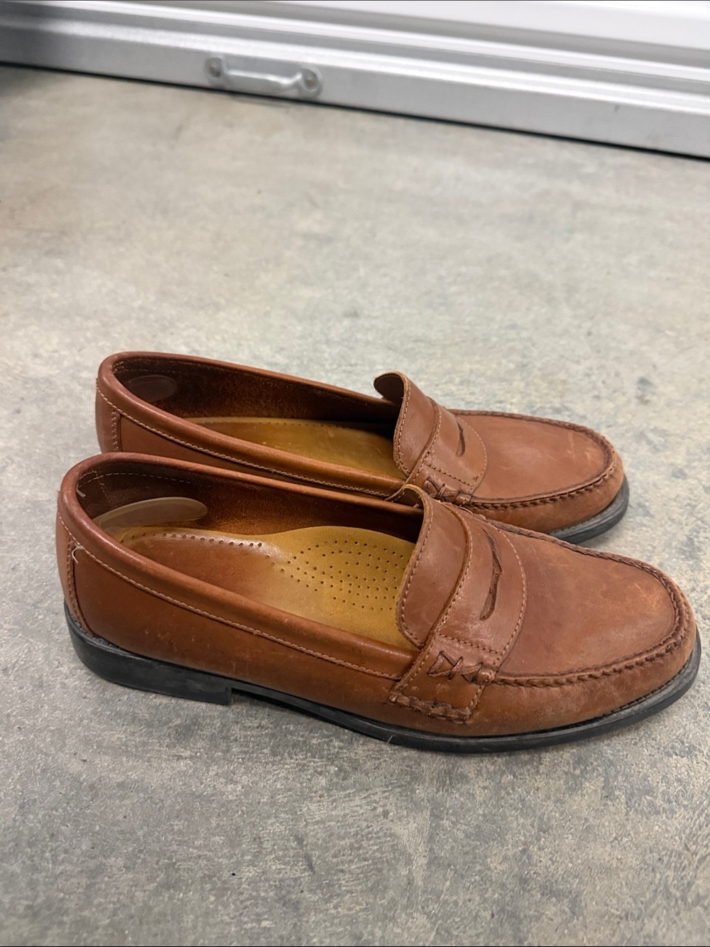 Classic Brown Leather Penny Loafers — Women's Slip-On Comfort - Picture 2 of 5